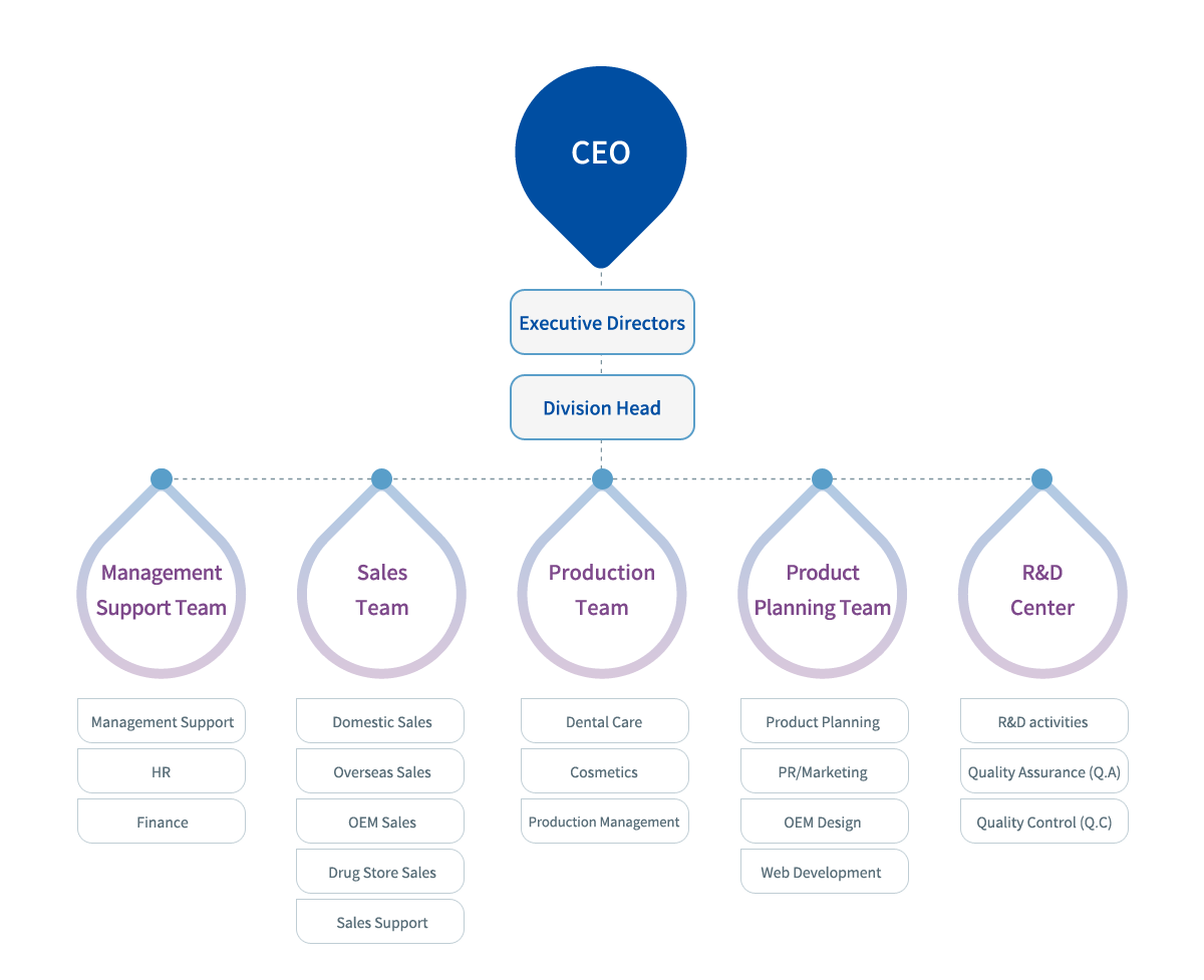 Sungwon Pharmaceutical CO.Organization Chart